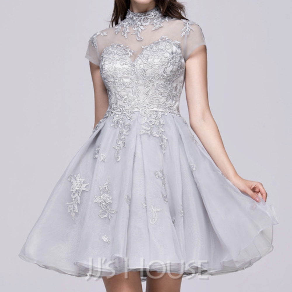 Silver Homecoming Dress